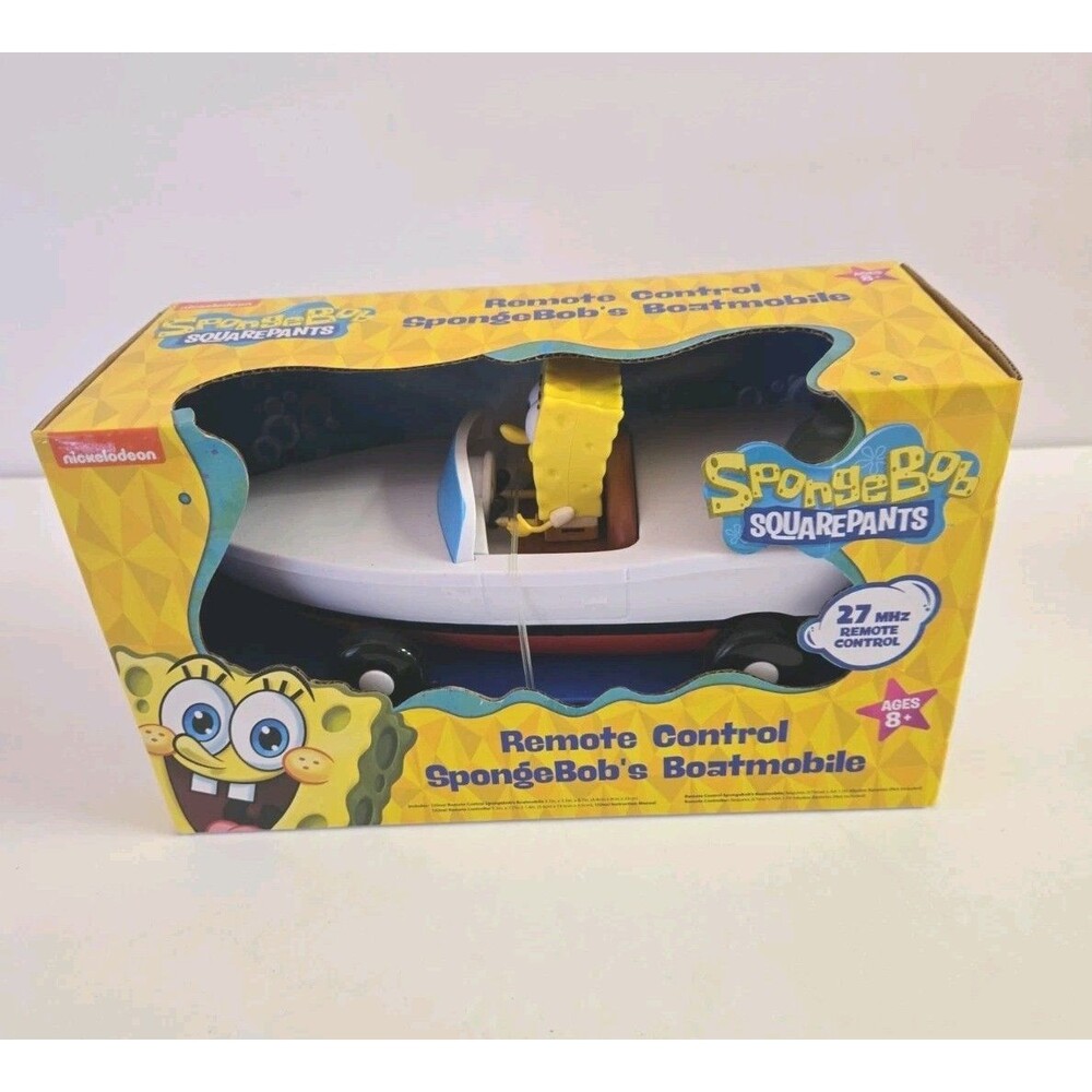 Nickelodeon SpongeBob’s Boatmobile Remote Control RC Toy Car 27MHz NIB Sealed